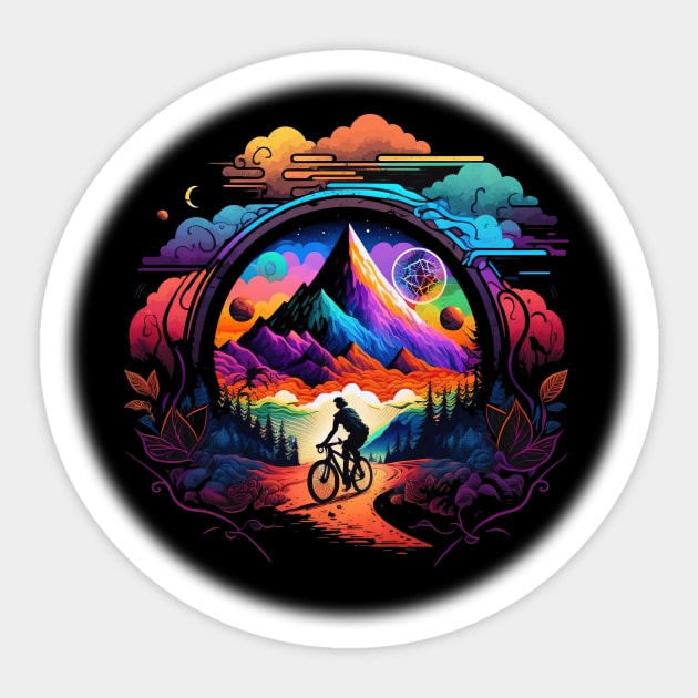 Bicycle Day 1943 | Colorful Psychedelic Art Sticker by Trippinink